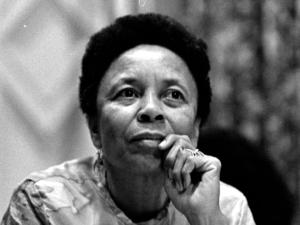 Dr. Margaret Burroughs at a conference at the Carnegie Museum of Art, Pittsburgh, PA, 1971.